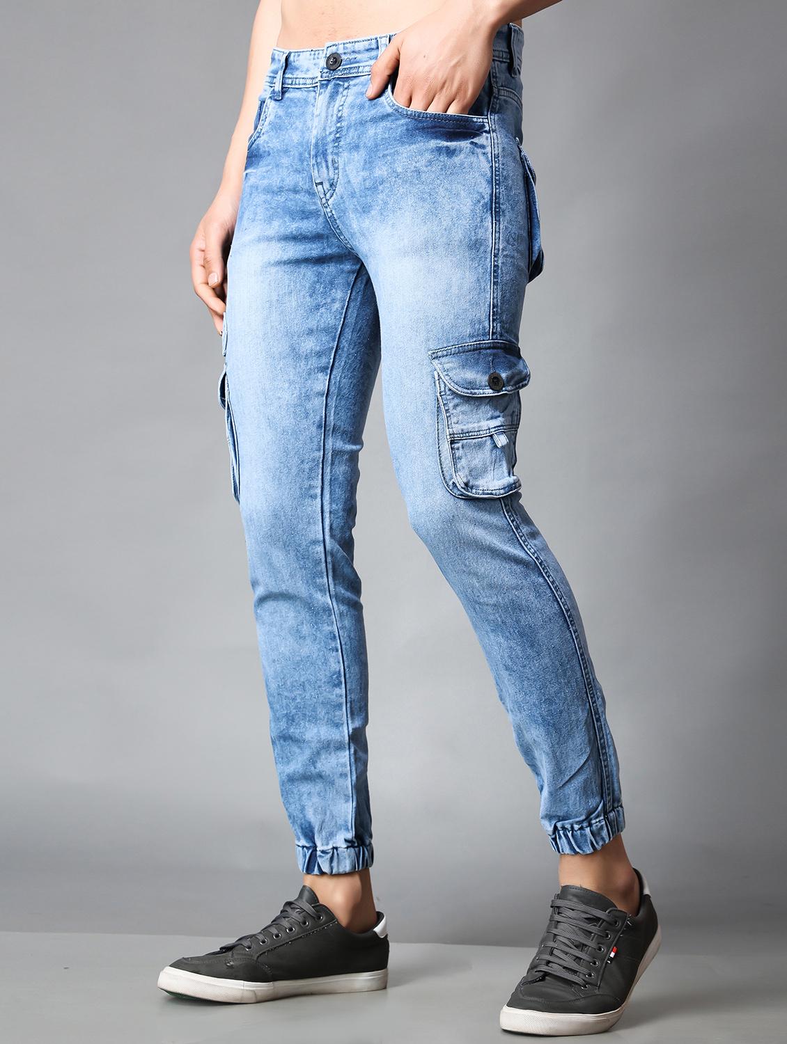 blue cotton blend joggers - 19566734 -  Standard Image - 1