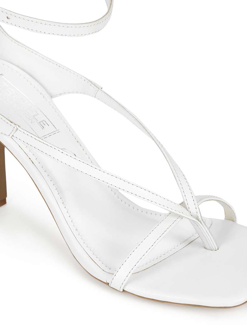 white ankle strap heels - 19566759 -  Standard Image - 4
