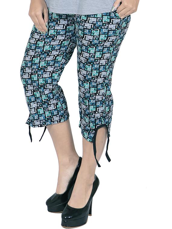 cotton printed capris - 19566793 - Standard Image - 1