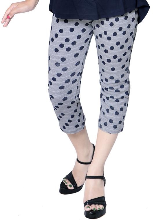 cotton multicolor dot print capri - 19566828 -  Standard Image - 1