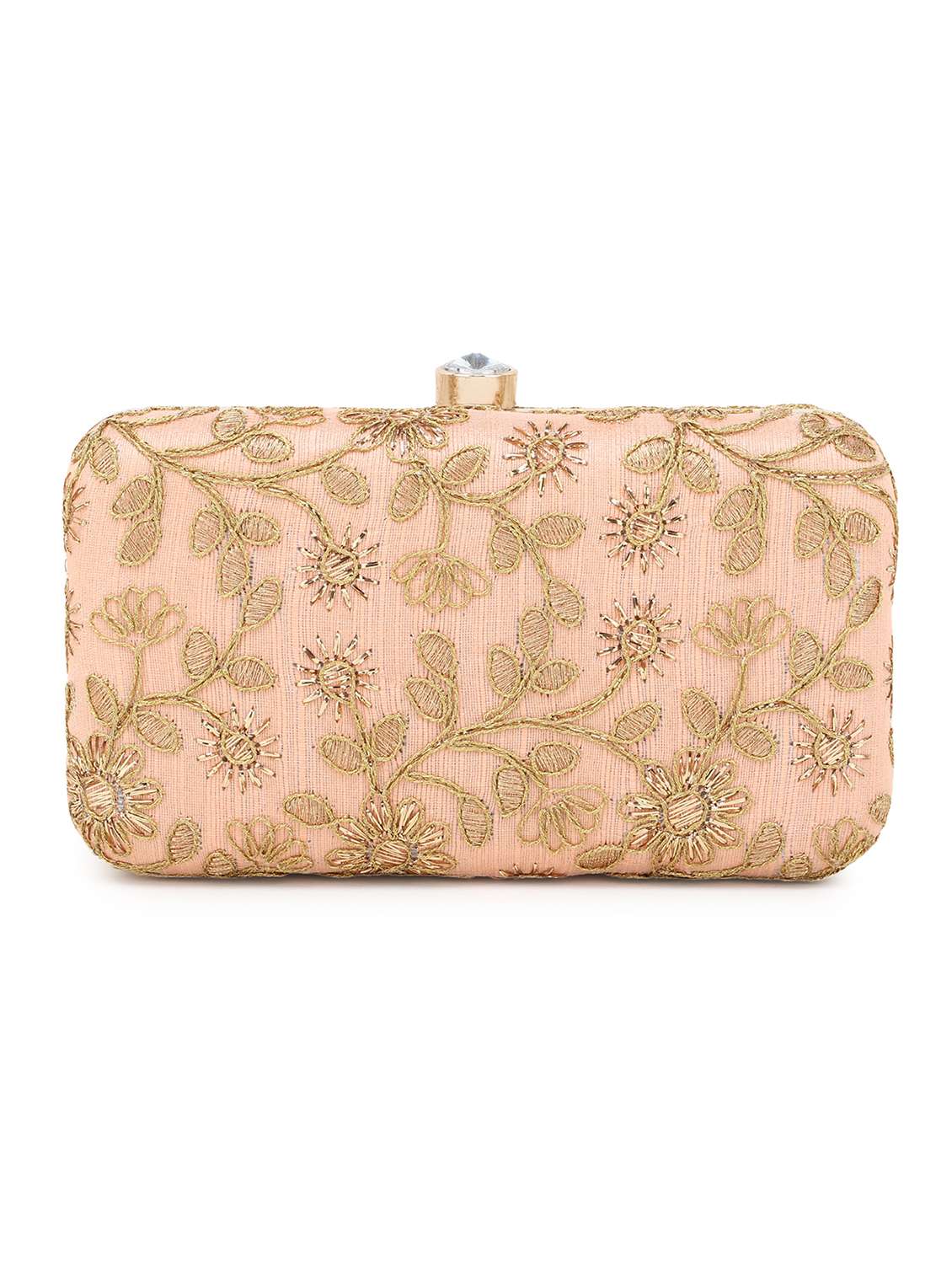 pink faux silk box clutch - 19567058 -  Standard Image - 1