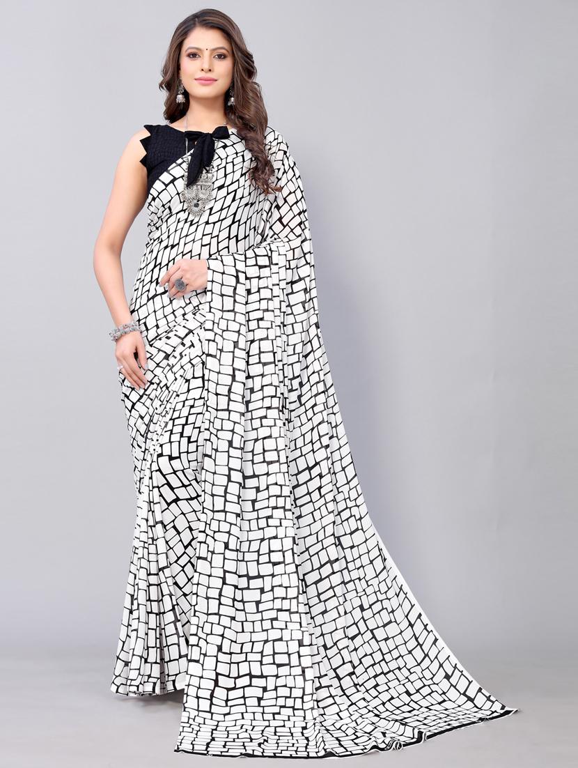 pack of 2 printed sarees with blouse - 19567201 -  Standard Image - 1