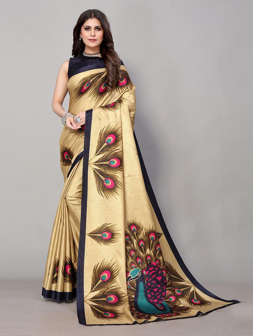pack of 2 printed sarees with blouse - 19567226 -  Standard Image - 1