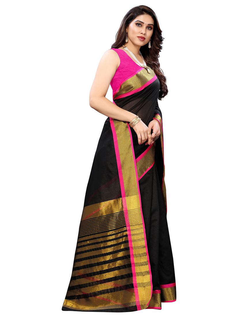 self design plain saree - 19567284 - Standard Image - 1