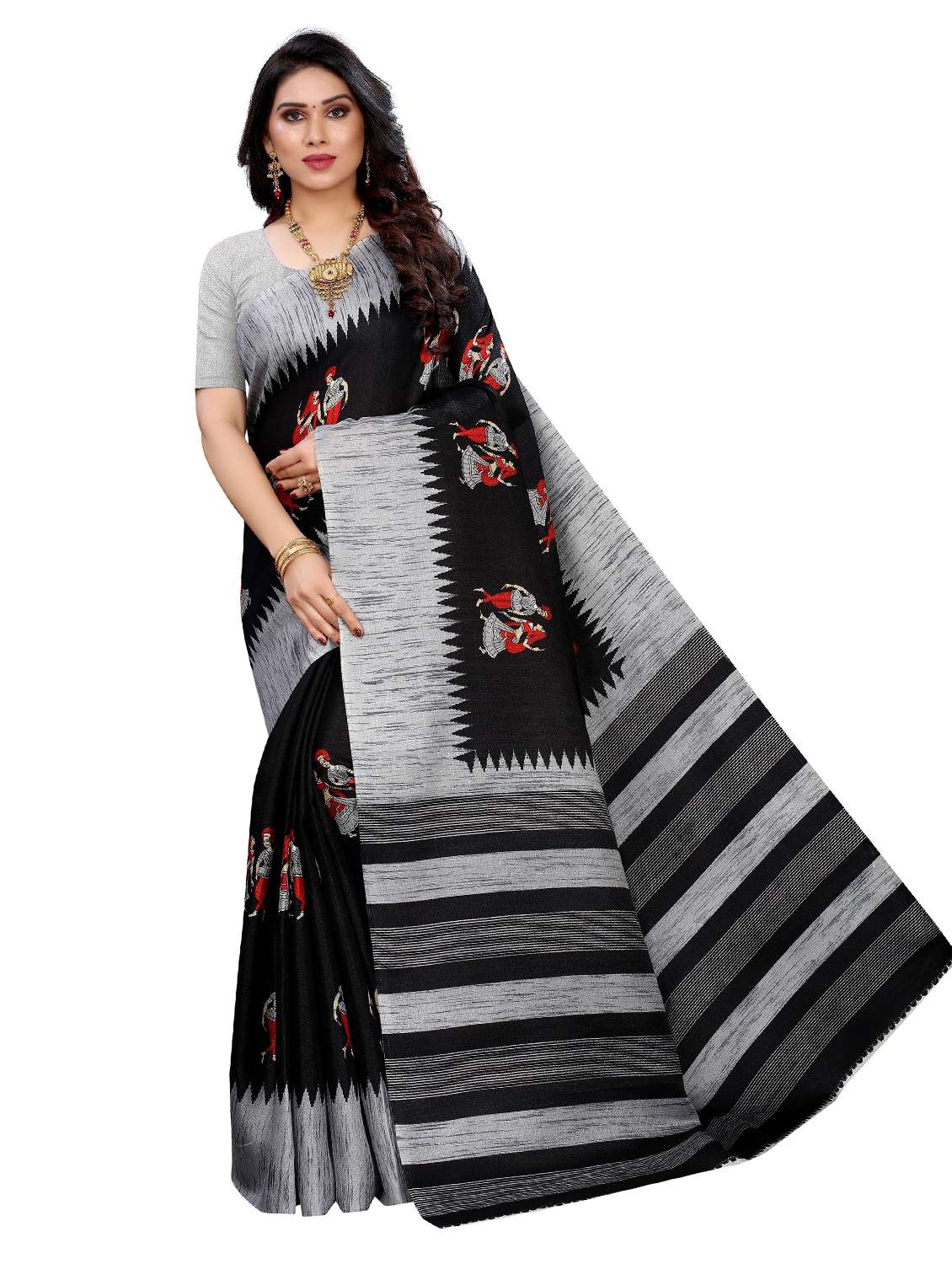 pack of 3 combo saree with blouse - 19567370 -  Standard Image - 1
