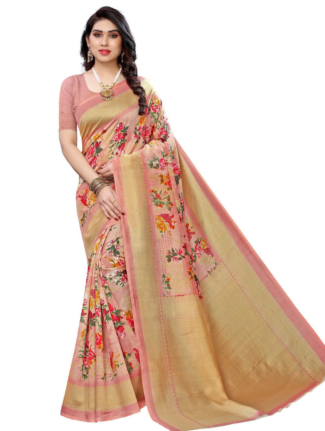 pack of 3 combo saree with blouse - 19567544 - Standard Image - 1