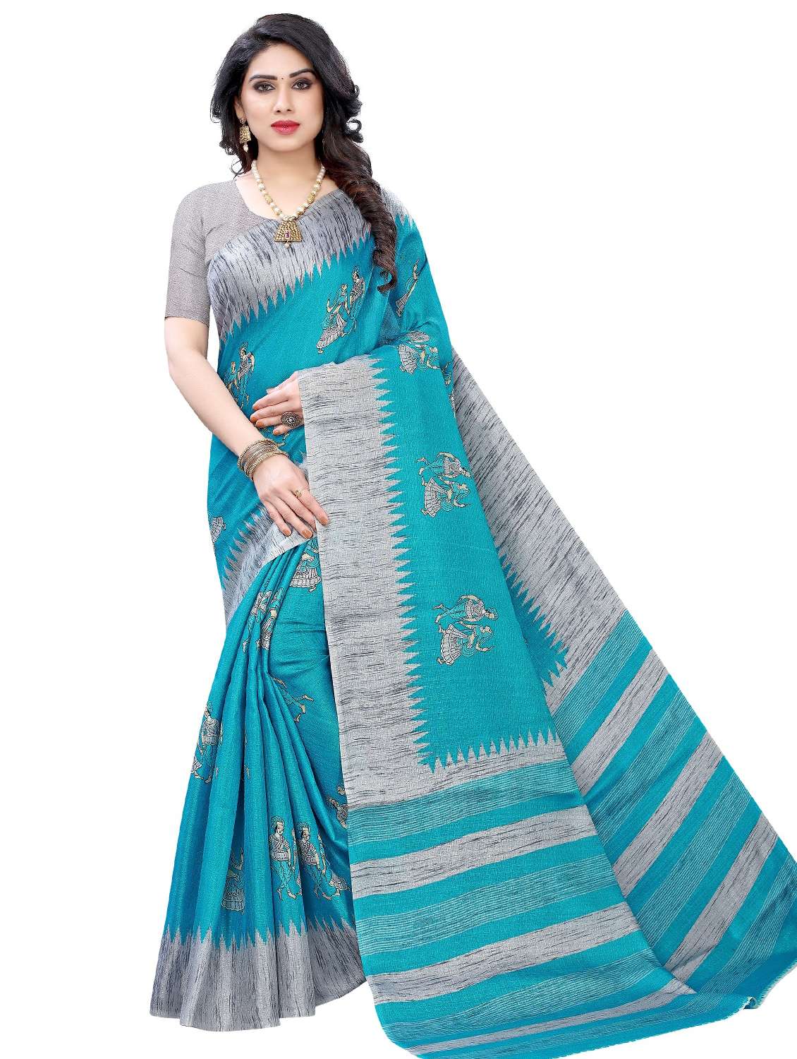 pack of 3 combo saree with blouse - 19567629 -  Standard Image - 1