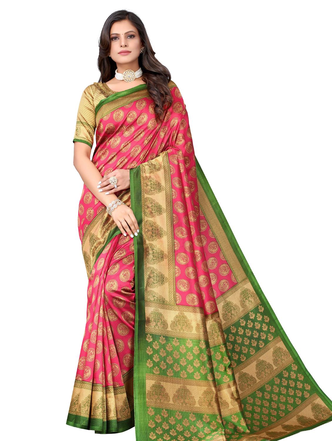 pack of 3 combo saree with blouse - 19567632 - Standard Image - 1