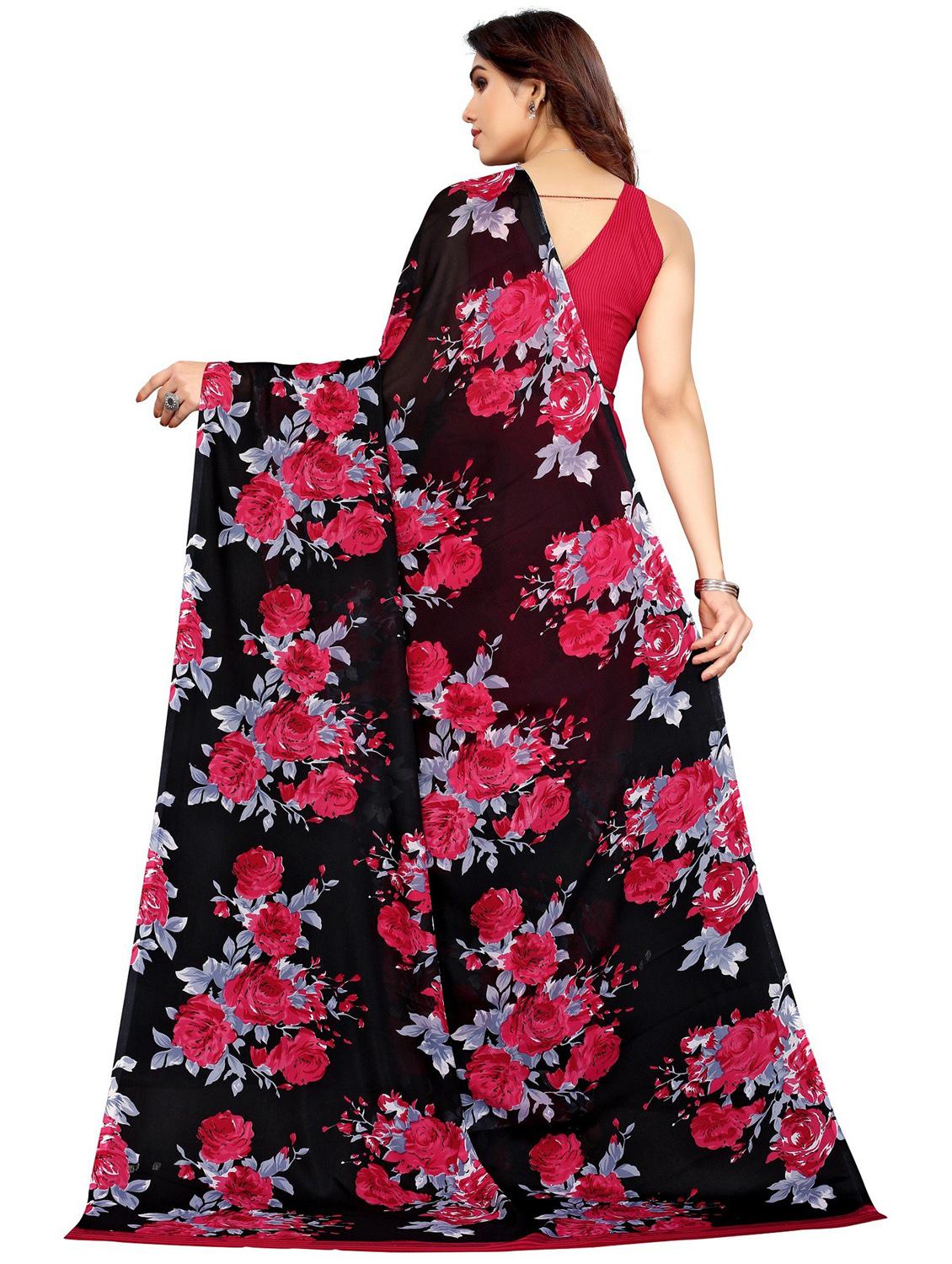 florals printed saree with blouse - 19567714 - Standard Image - 1
