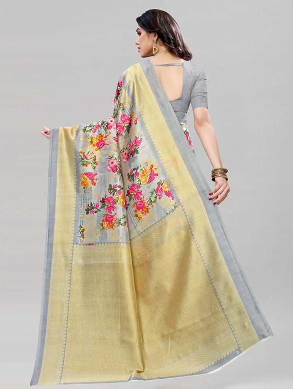 art silk printed saree - 19568062 - Standard Image - 1