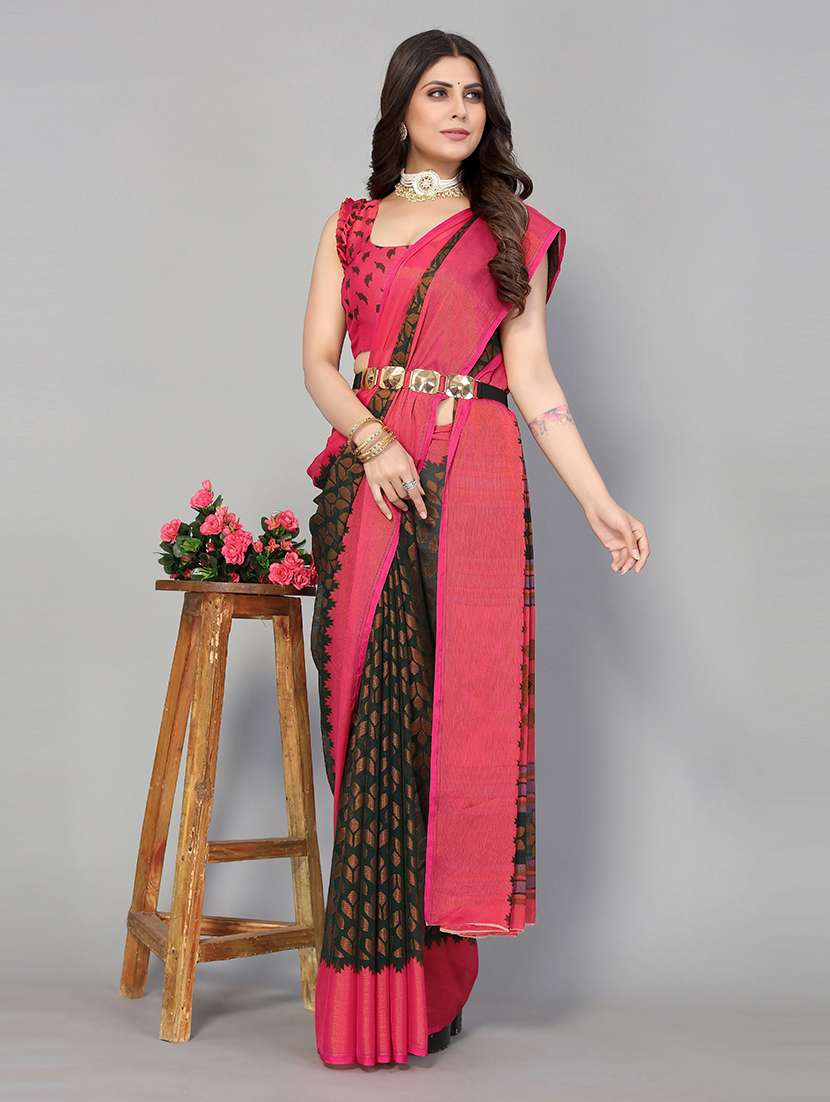 chiffon printed saree with blouse - 19568313 -  Standard Image - 1