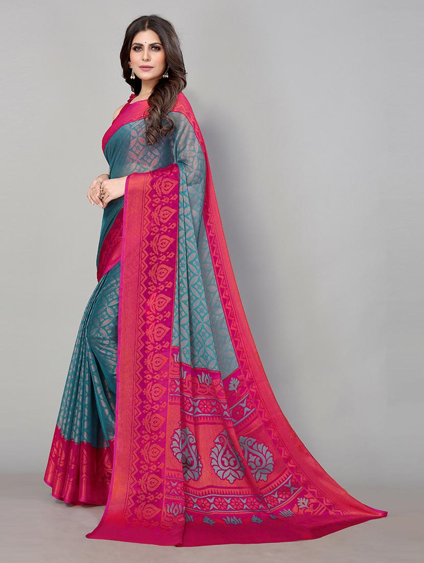 self-design printed  saree with blouse - 19568319 -  Standard Image - 1