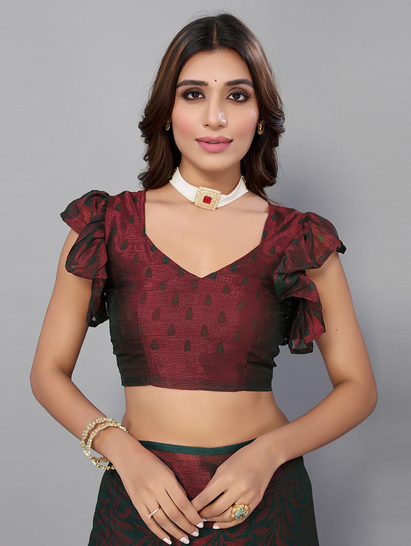 chiffon printed saree with blouse - 19568325 - Standard Image - 4