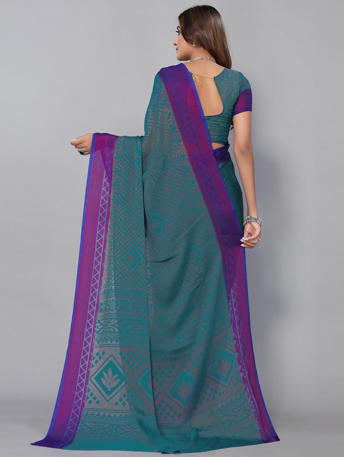 light green self design saree with blouse - 19568435 - Standard Image - 1