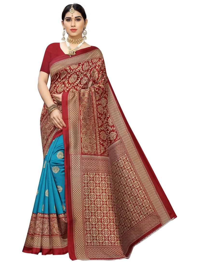 printed art silk saree combo - 19568502 - Standard Image - 1