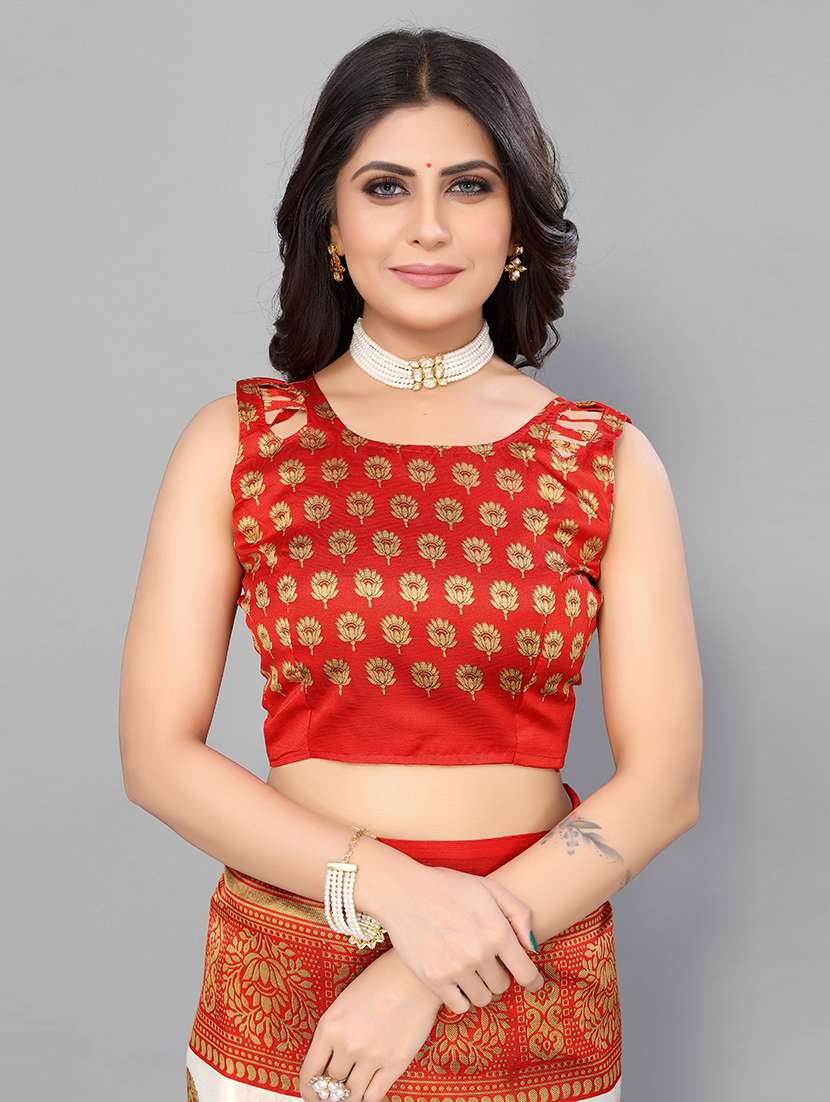 white art silk mysore printed saree with blouse - 19569065 -  Standard Image - 4