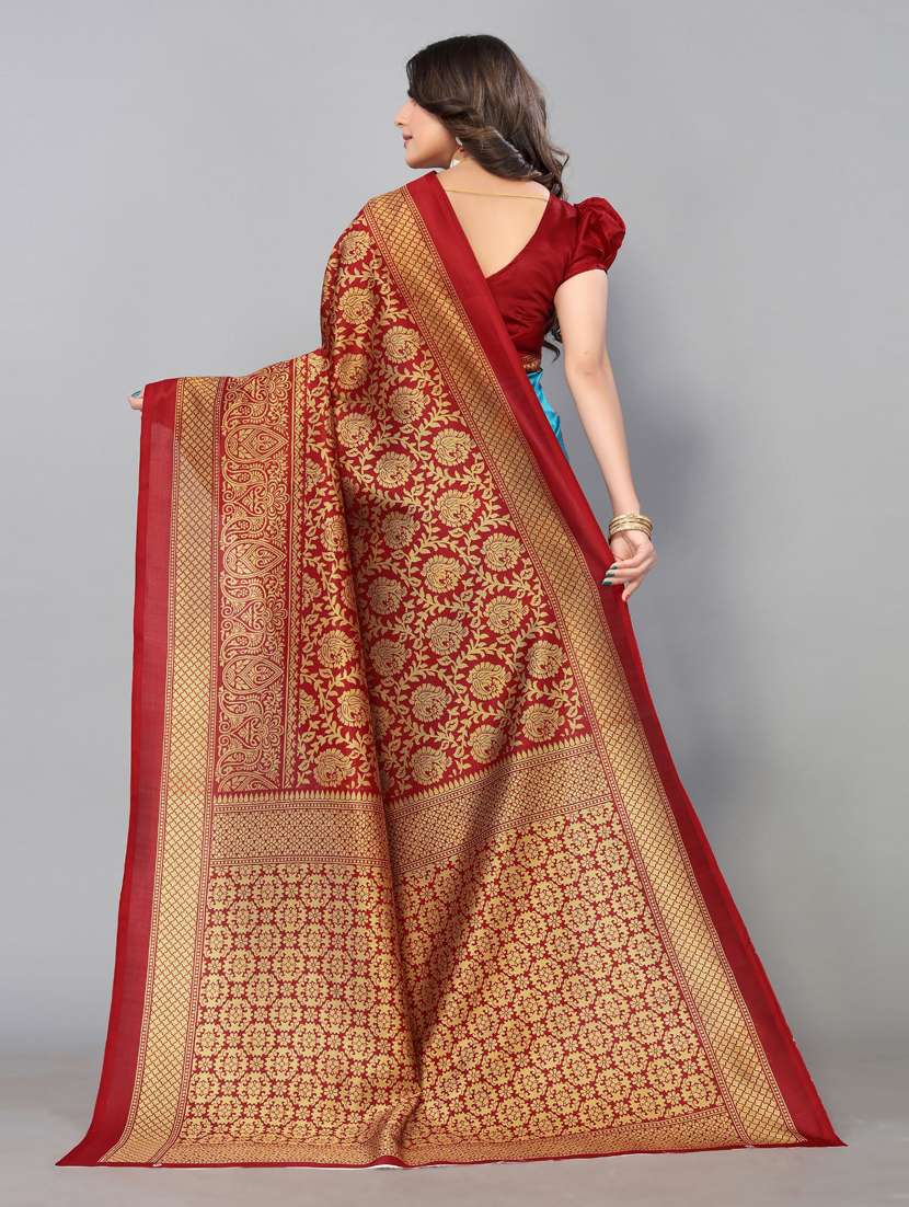 mysore silk saree with blouse - 19569432 -  Standard Image - 1