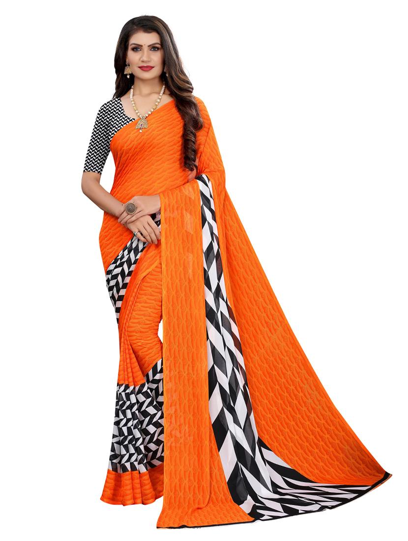 pack of 2 printed combo saree with blouse - 19570863 -  Standard Image - 1