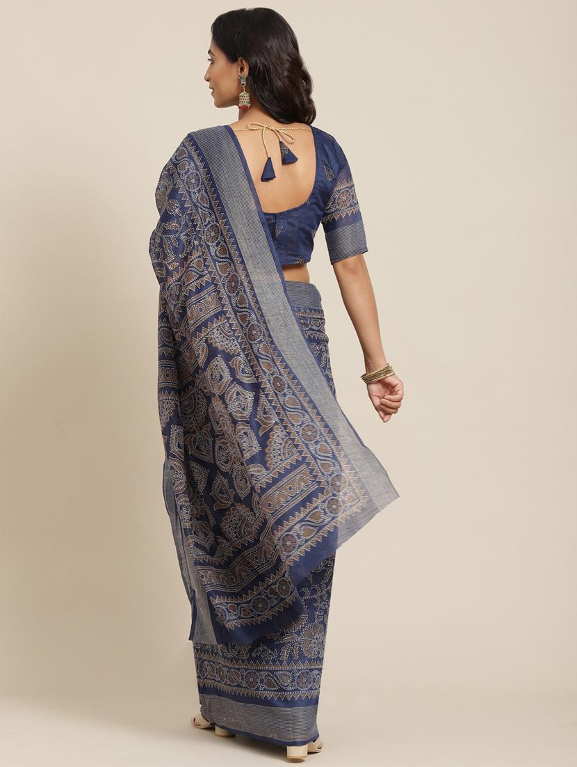 floral printed saree with blouse - 19572714 -  Standard Image - 1