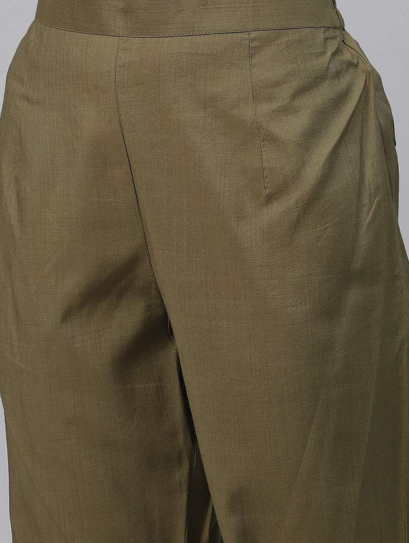 round neck kurta pants set with dupatta - 19572742 -  Standard Image - 4