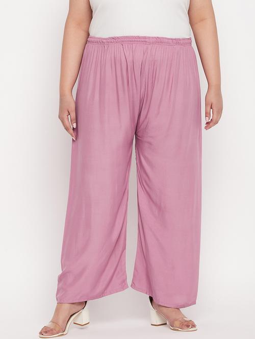 mid rise solid straight palazzo - 19578011 -  Standard Image - 0