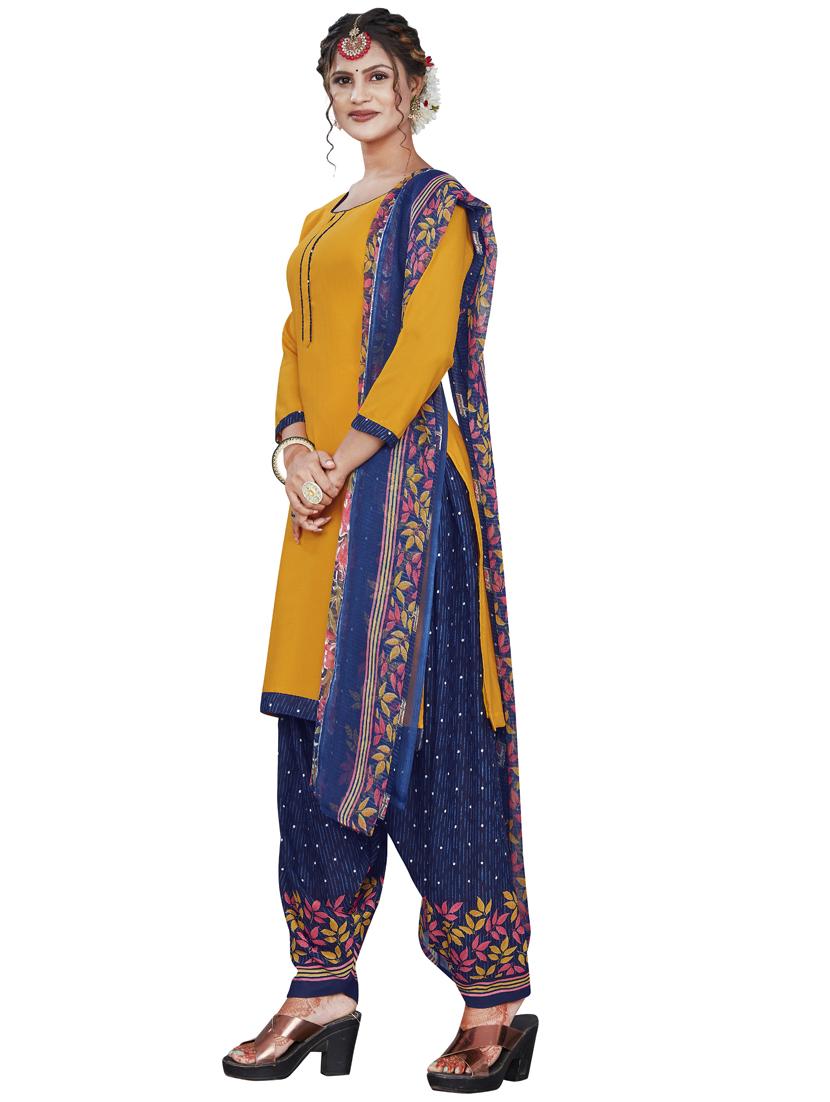 printed unstitched suit set - 19578074 - Standard Image - 1