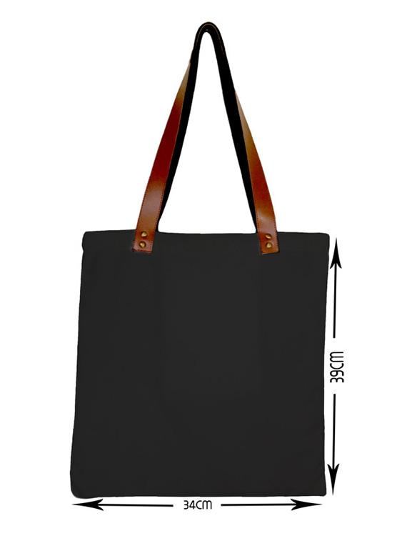cream canvas printed tote - 19578126 - Standard Image - 1