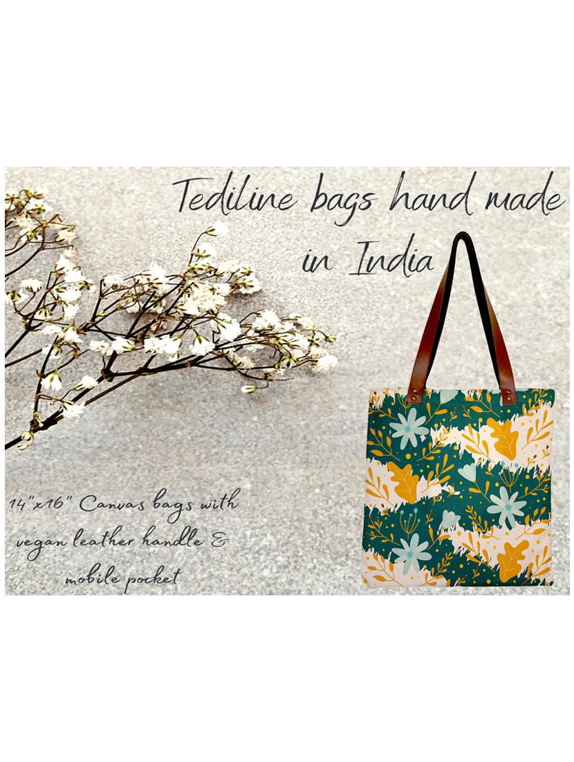 cream canvas printed tote - 19578126 - Standard Image - 4