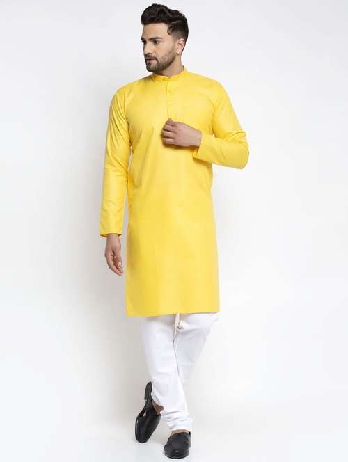 lemon kurta pyjama ethnic wear set - 19578136 - Standard Image - 0