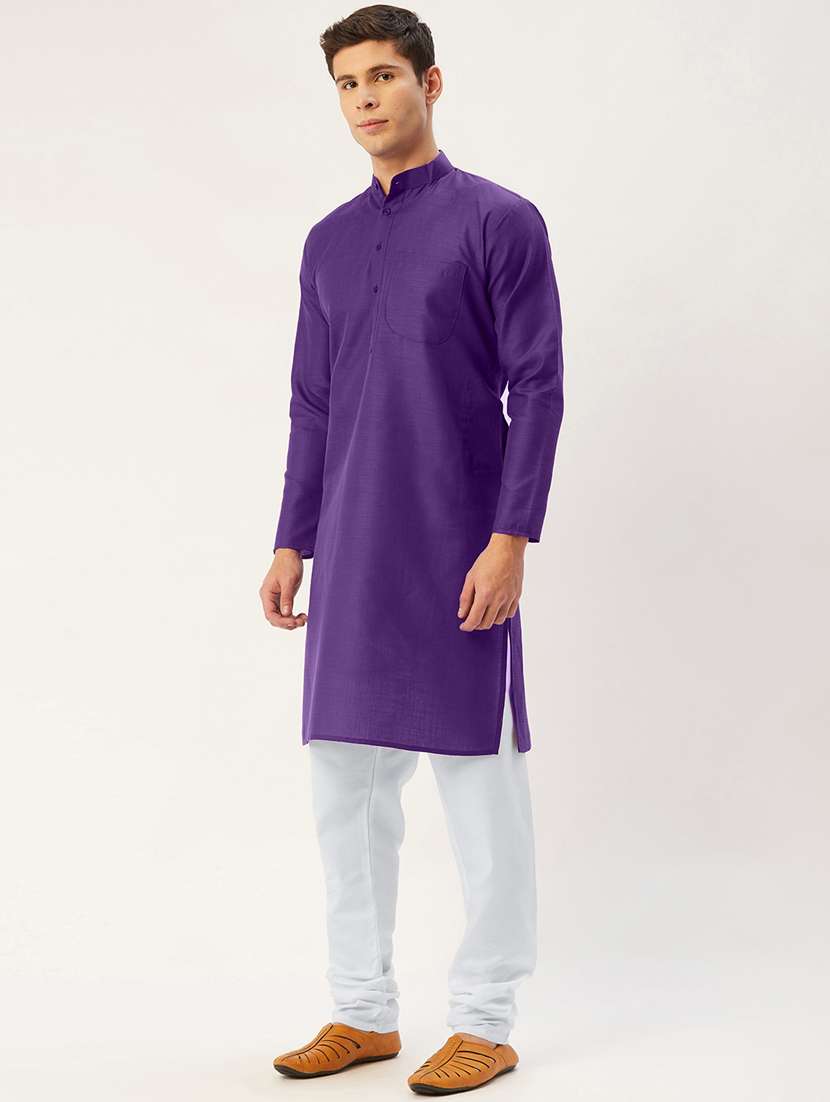 purple kurta pyjama ethnic wear set - 19578144 -  Standard Image - 1
