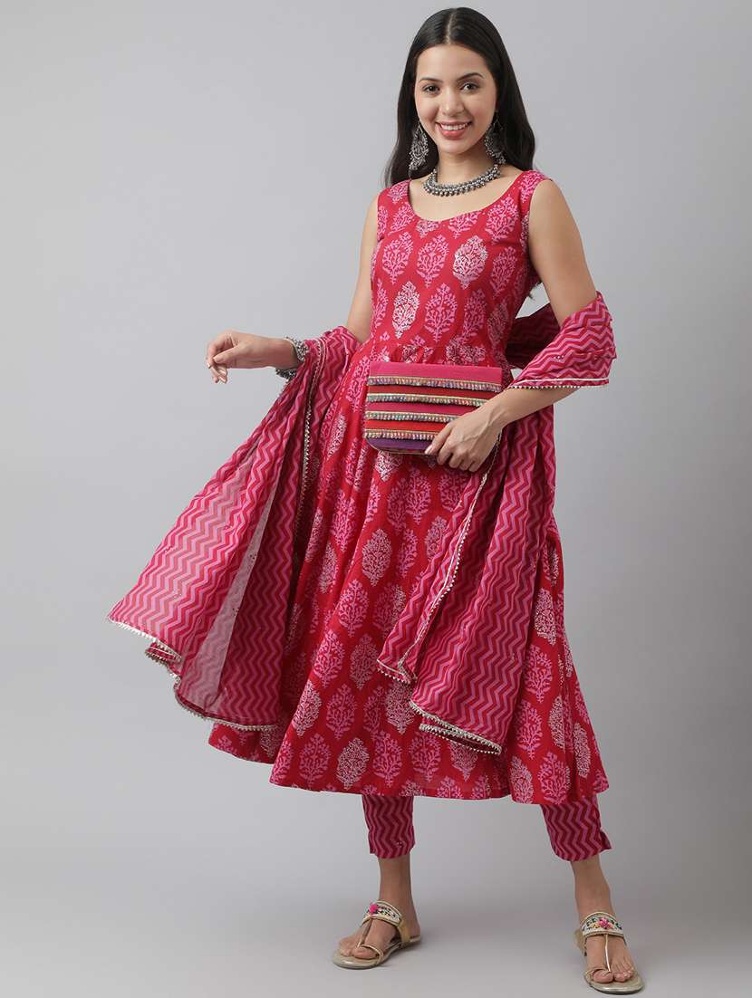 round neck kurta pant set