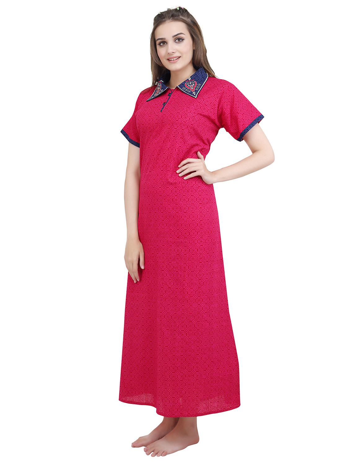 embroidered shirt collar qsleepshirts & nighty - 19578479 - Standard Image - 1