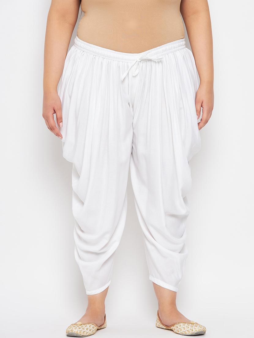 white rayon dhoti salwar salwars - 19578502 - Zoom Image - 0