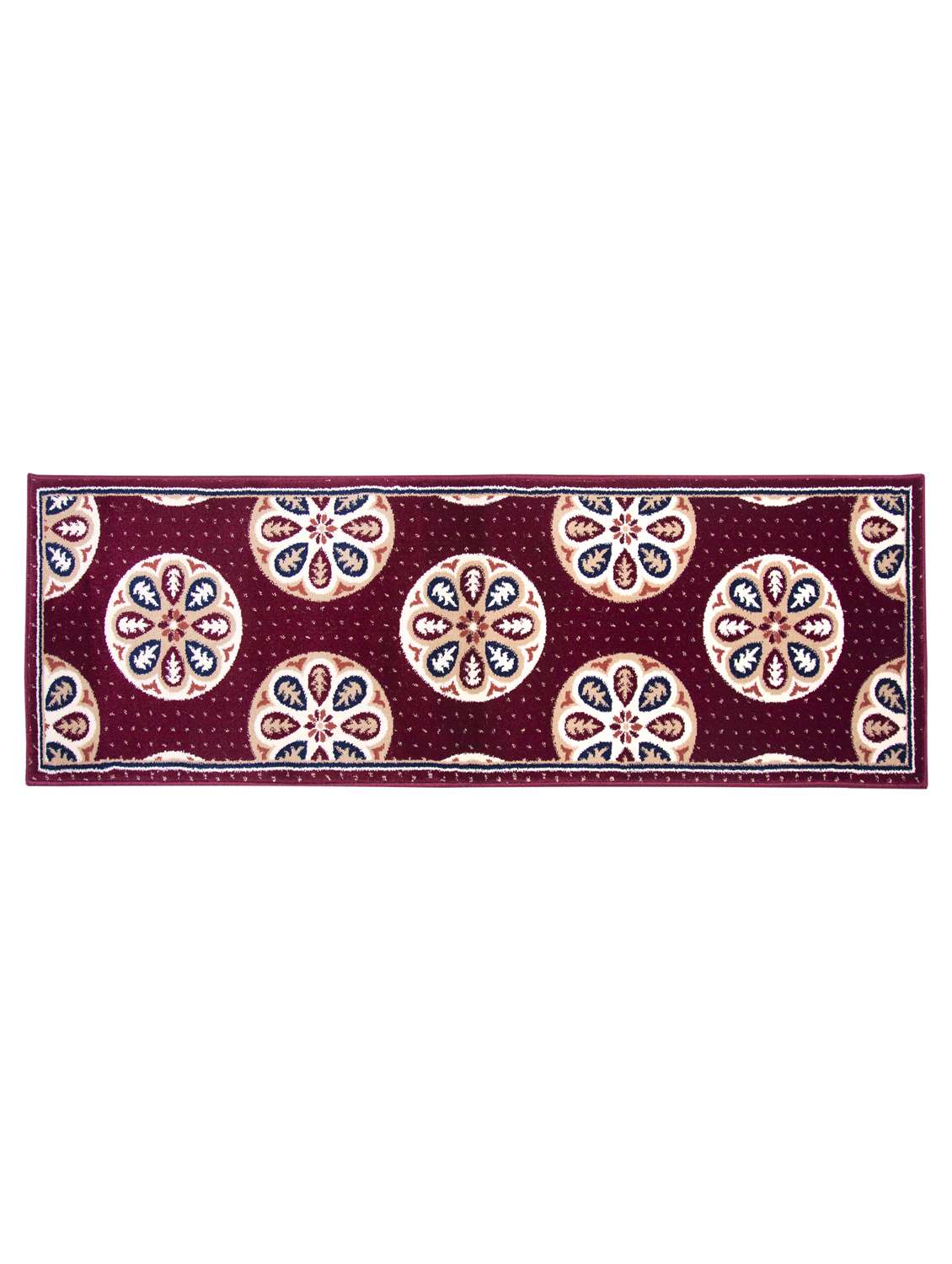 carpet galore super soft polyester blend contemporary design  anti slip kitchen/bedside runner(blue,50x150 cm) - 19578624 -  Standard Image - 1