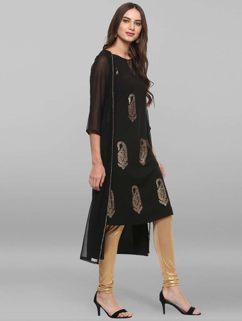 women's kurta with jacket kurta - 19578699 -  Standard Image - 1