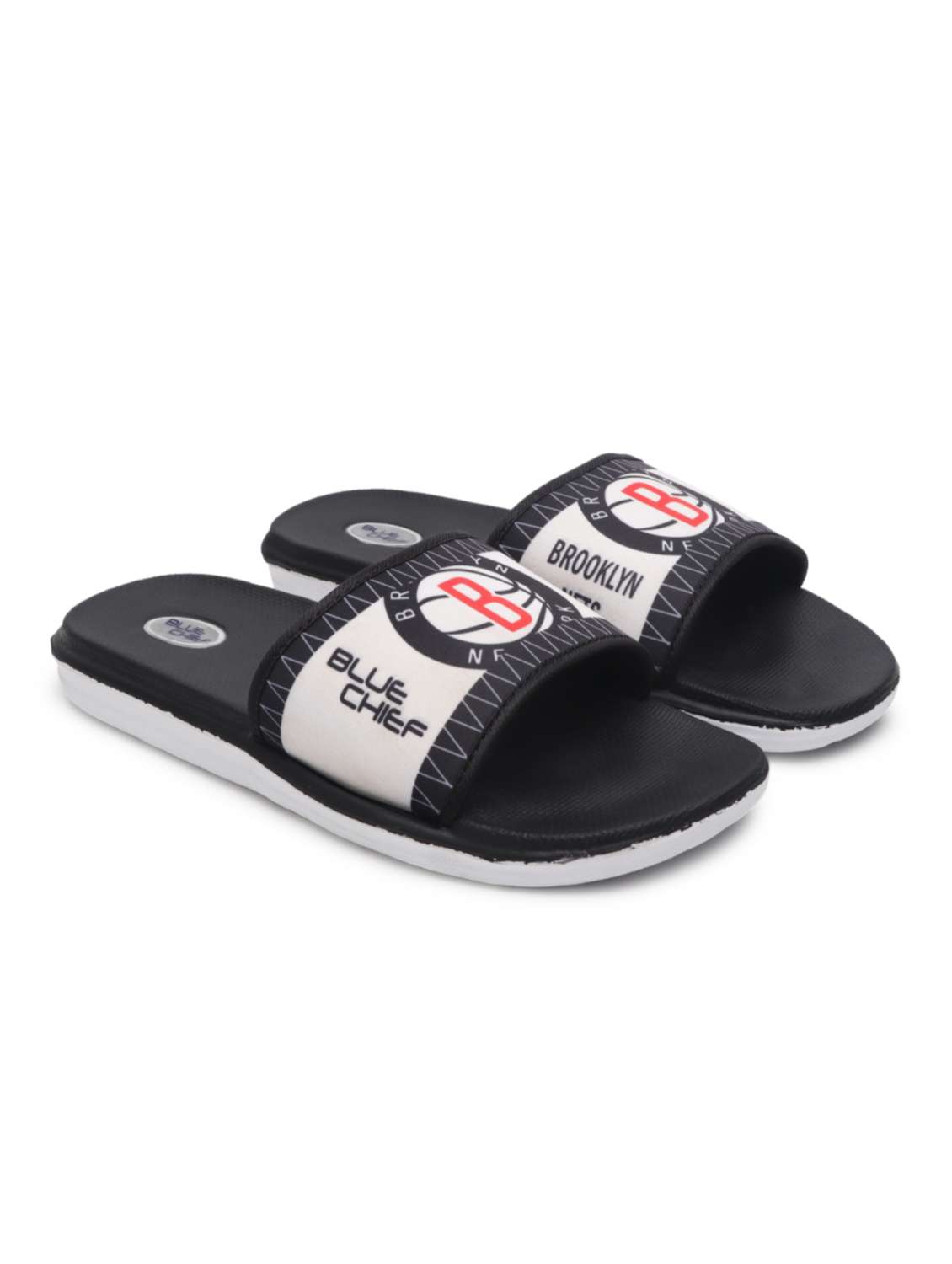 black pvc slip on flip flops - 19578905 -  Standard Image - 1