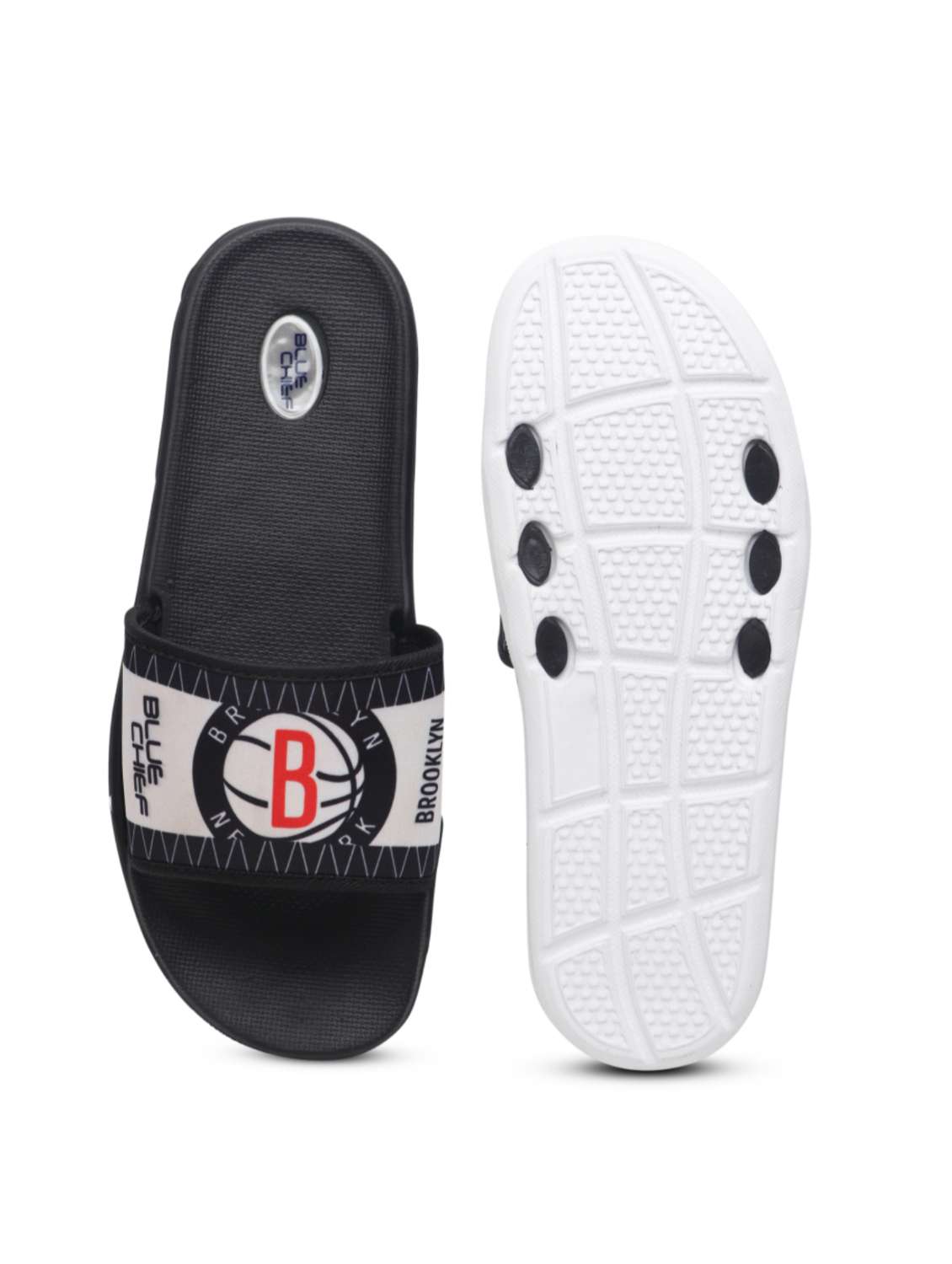 black pvc slip on flip flops - 19578905 -  Standard Image - 4