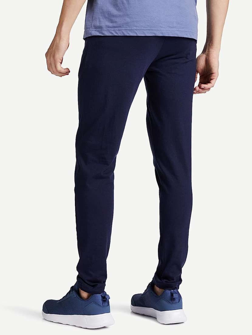men blue solids joggers - 19579083 -  Standard Image - 1