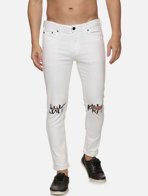 mens skinny fit slash knee jeans - 19579358 -  Standard Image - 0