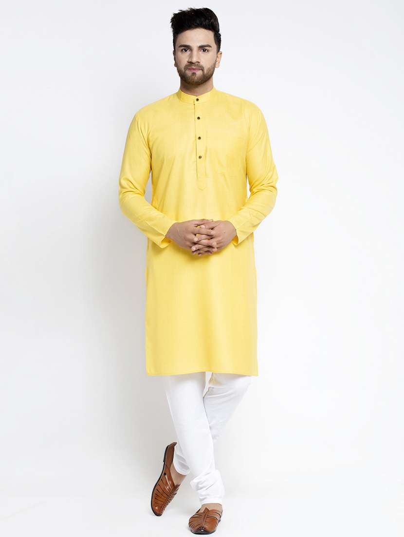 lemon kurta pyjama ethnic wear set