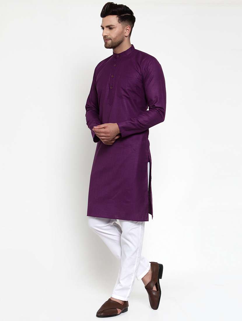 purple kurta pyjama ethnic wear set - 19579403 -  Standard Image - 1
