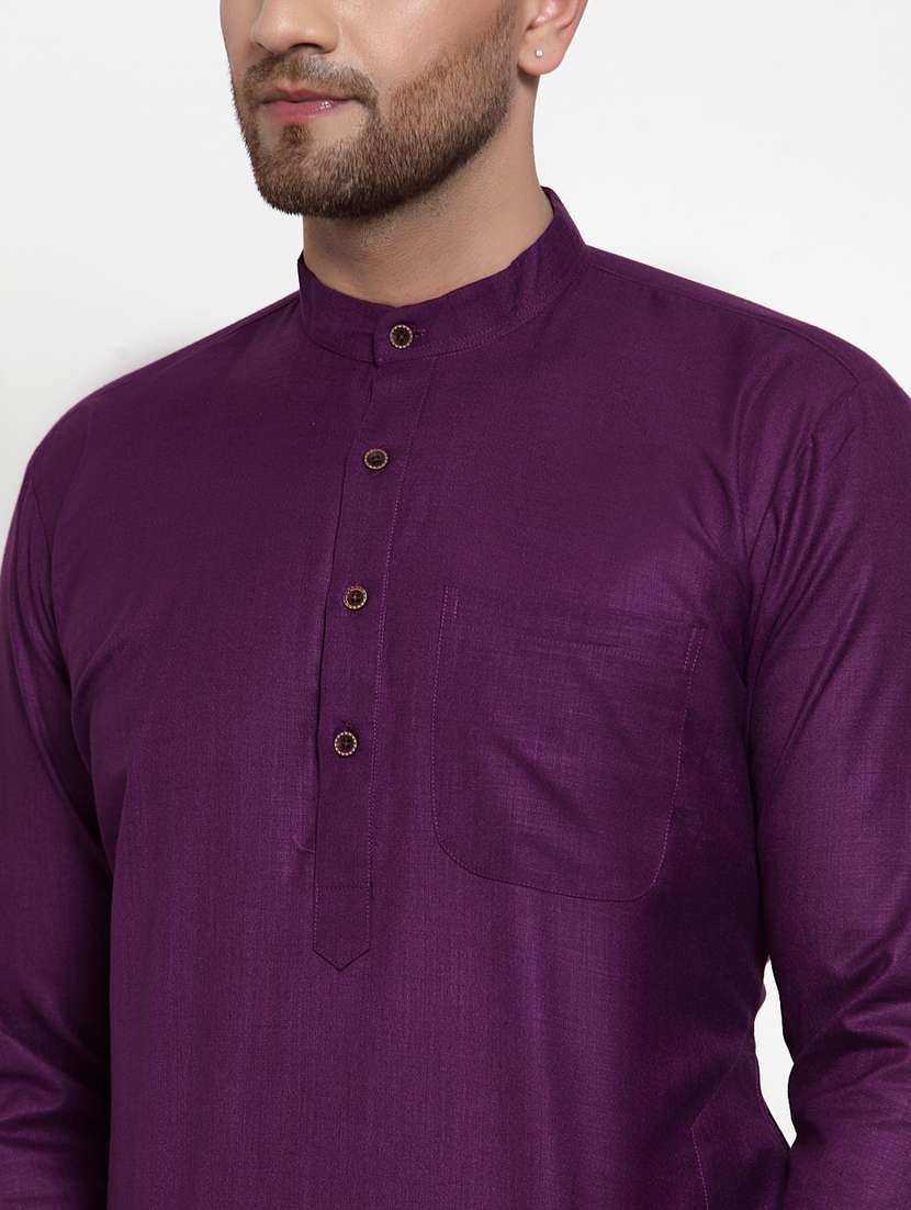 purple kurta pyjama ethnic wear set - 19579403 -  Standard Image - 4