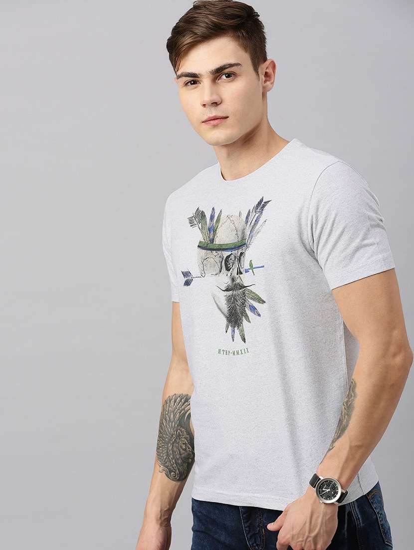 round neck printed regular t-shirt - 19580388 -  Standard Image - 1