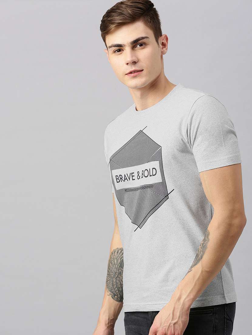 round neck printed regular t-shirt - 19580394 -  Standard Image - 1