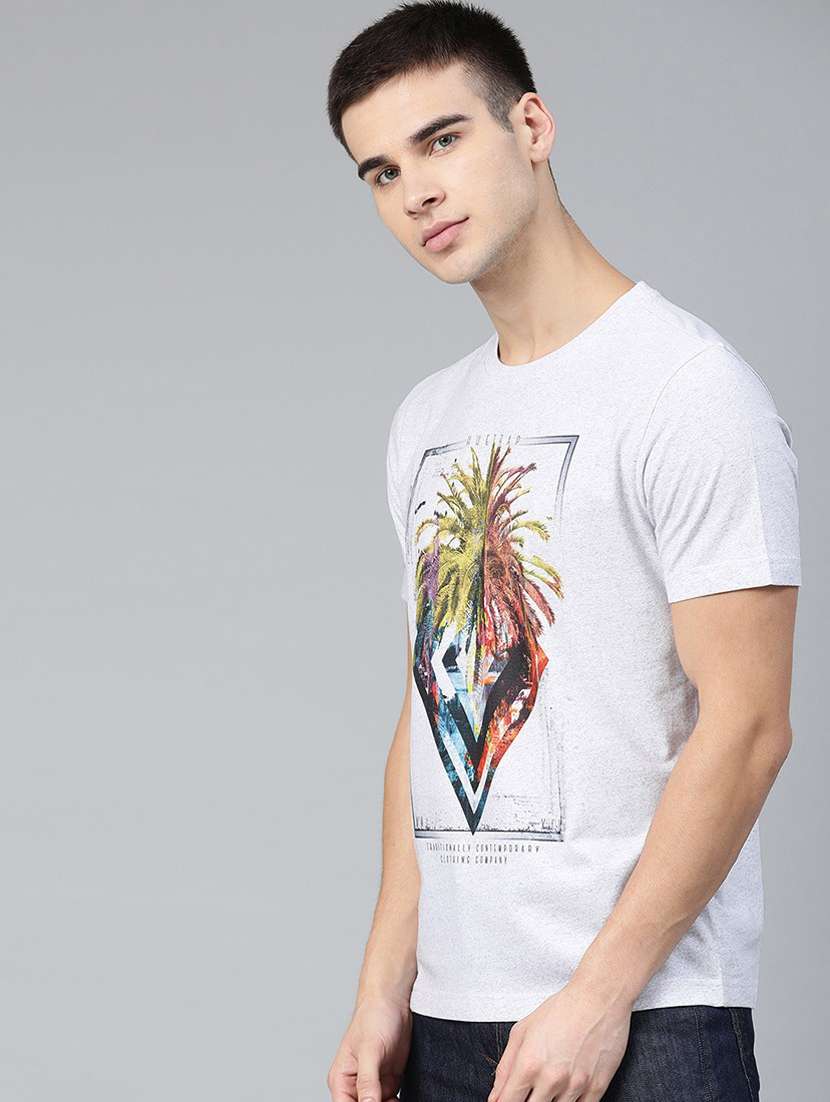 round neck printed regular t-shirt - 19580396 -  Standard Image - 1