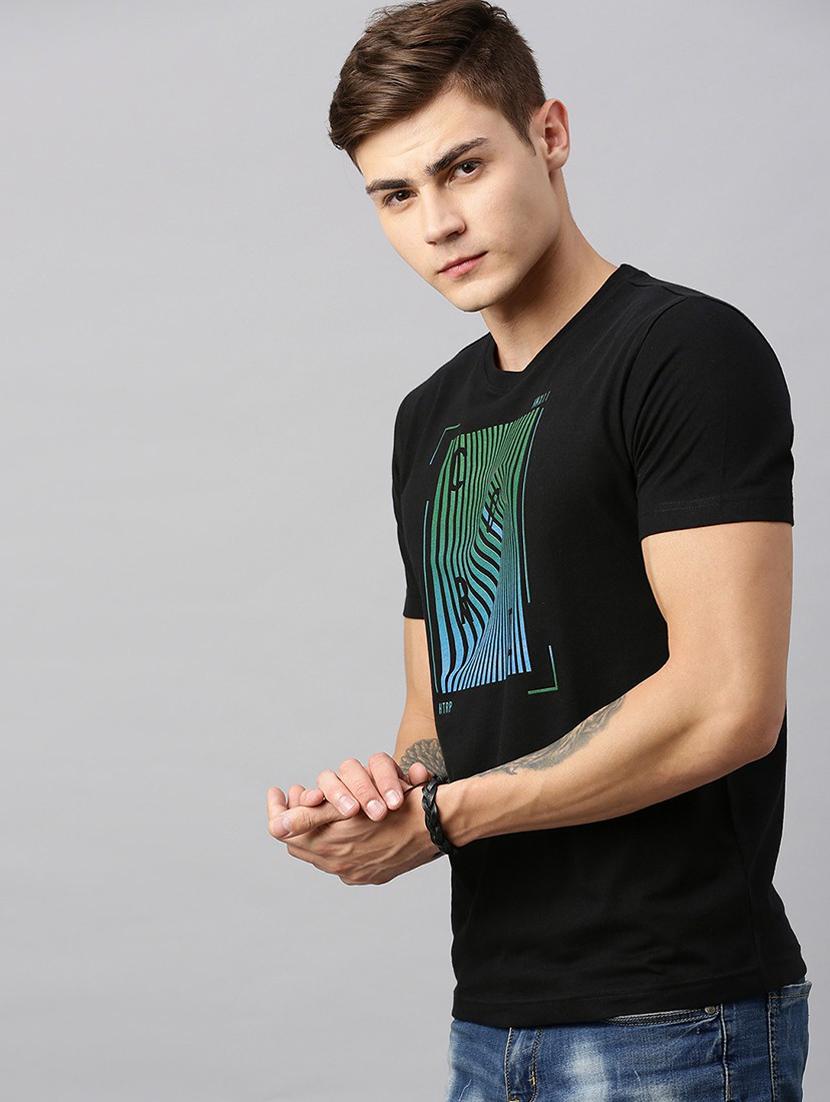 round neck printed regular t-shirt - 19580407 - Standard Image - 1