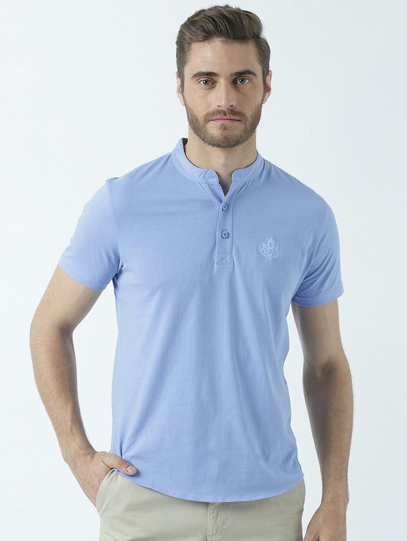 heniey neck solid regular t-shirt