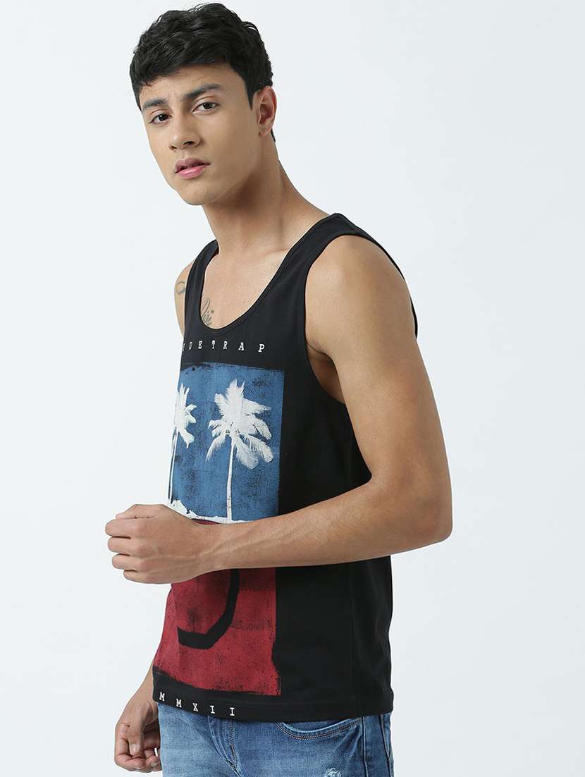 scoop neck printed regular vest - 19580475 -  Standard Image - 1