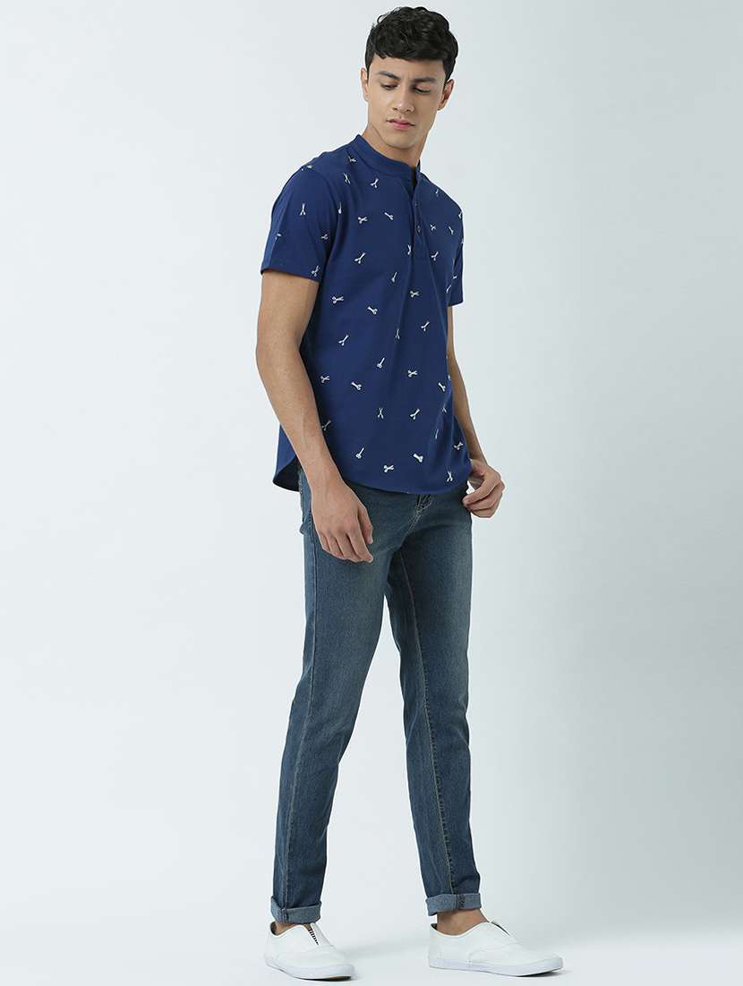 heniey neck printed regular t-shirt - 19580487 -  Standard Image - 4