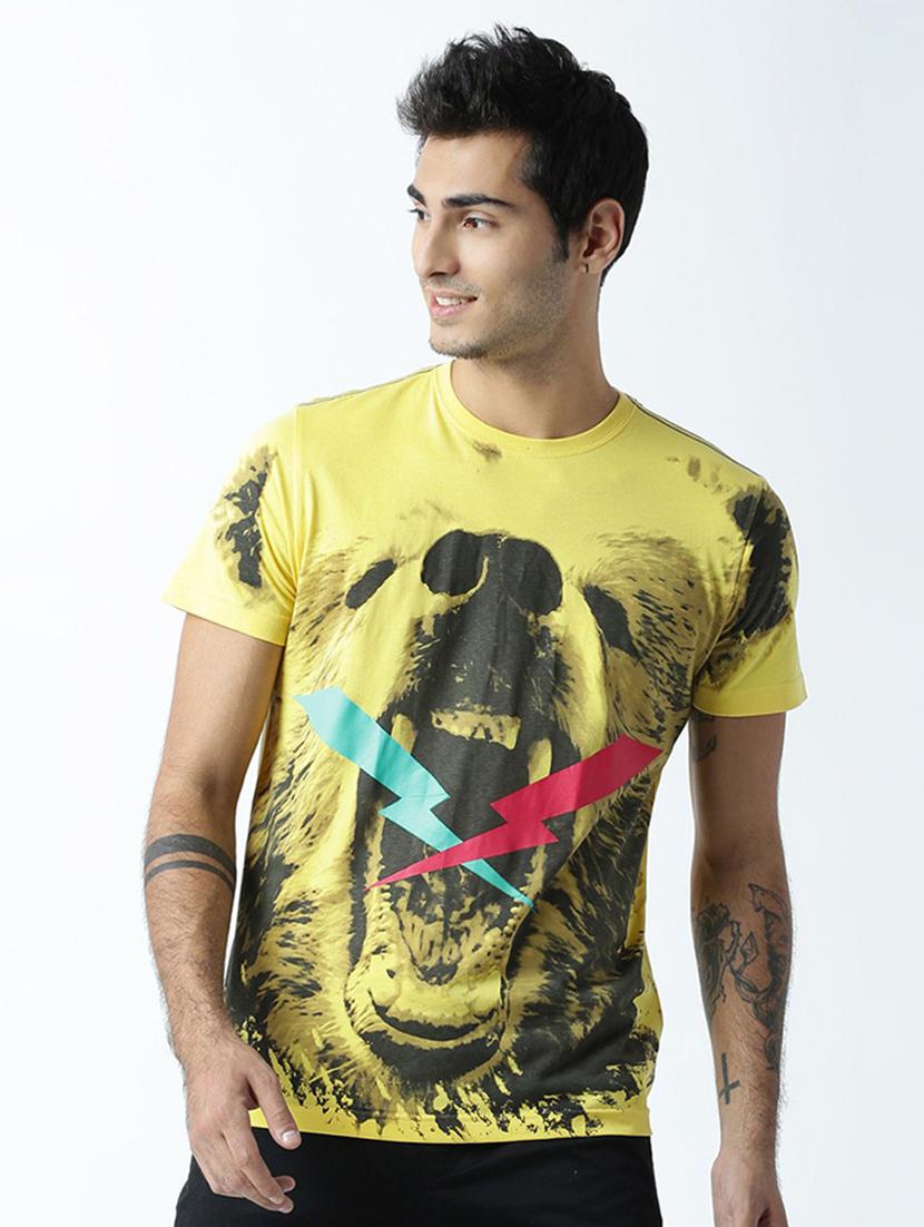 men front print short sleeve t-shirt - 19580573 - Standard Image - 1